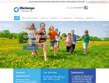 Tablet Screenshot of ellenbergerchiropractic.com